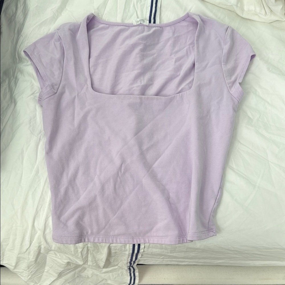 Garage Purple Fitted Cap Sleeve T-Shirt
